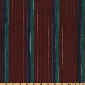   Yarn Dyed Shirting Durango Glitter Stripe Brown/Red Fabric By The Yard