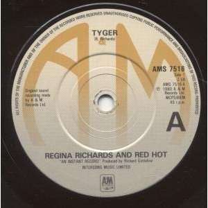  TYGER 7 INCH (7 VINYL 45) UK A&M 1980 REGINA RICHARDS 