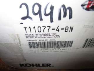 KOHLER ARCHER K T11077 4 B BATH SHOWER FAUCET TRIM VIBRANT BRUSHED 
