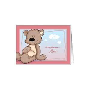  Ava   Teddy Bear Baby Shower Invitation Card Health 
