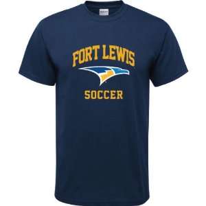 Fort Lewis College Skyhawks Navy Youth Soccer Arch T Shirt  