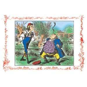 John Tenniel Alice in Wonderland Father William Balances an Eel 18 x 