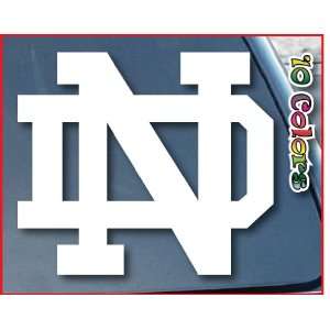 University of Notre Dame ND Car Window Vinyl Decal Sticker 7 Wide 