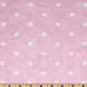  62 Wide Minkee Tagalongs Polka Dot Pink Fabric By The 