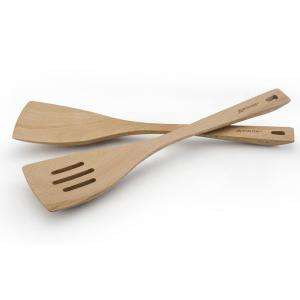   Wood Turner Set Solid and Slotted Spatula Cooking Utensils  