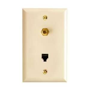  Ivory RG 59 and RJ11 Wall Plate Musical Instruments