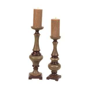  Melrose Polyresin Candle Holder 15 and 18 Inch Tall, Set 