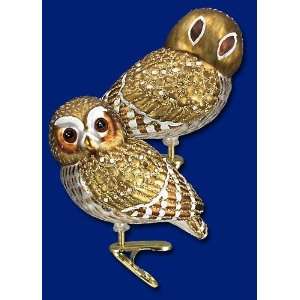  pygmy owl clip on Christmas ornament 3 1/4