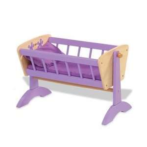  Wooden Doll Cradle Purple Toys & Games