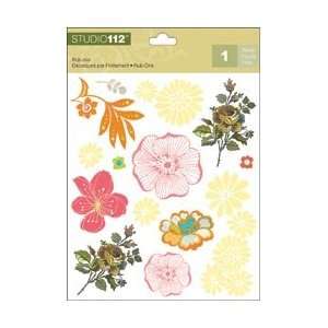  K&Company Studio 112 Rub Ons Floral; 12 Items/Order Arts 