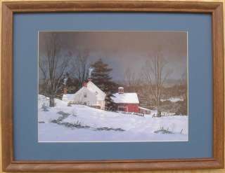   Barn Art Framed Country Snow Pictures Print Art Interior Home  