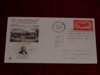 1958 Artcraft Mellone FDC #1120   Overland Mail 4c  