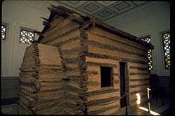 symbolic log cabin reproduced from the wikipedia article abraham 