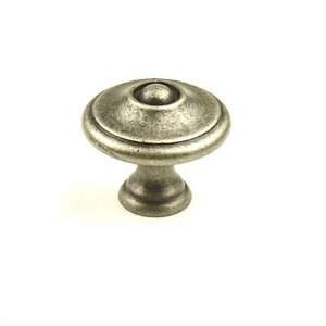   15825 AP Solid Brass, Knob, 1 3/16 dia. Aged Pewter