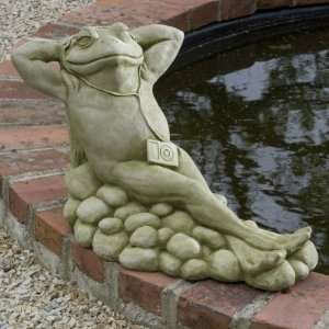  Campania International Just Chillin Out Frog Cast Stone 