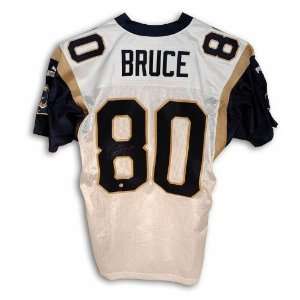  Isaac Bruce Signed Rams White Puma Authentic Jersey 