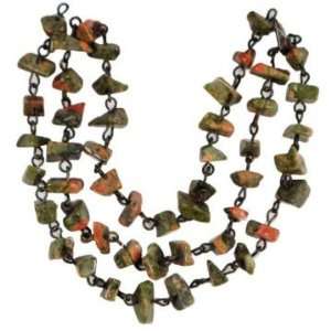 Unakite Chain with Chips   18in Strand 