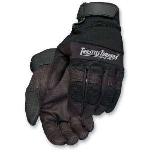  Throttle Threads Mechanic Gloves , Size XL, Color Black 