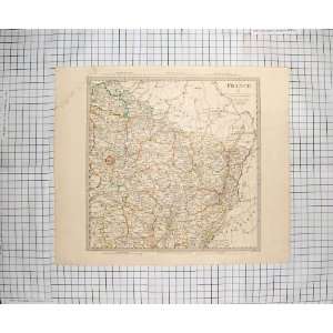    WALKER ANTIQUE MAP 1830 FRANCE TROYES CHAMONT