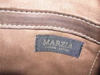 MARZIA BROWN LEATHER TOTE BAG MADE IN ITALY NWT  