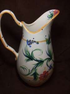 GAIL PITTMAN Hand Painted Large Pitcher Signed 2003  