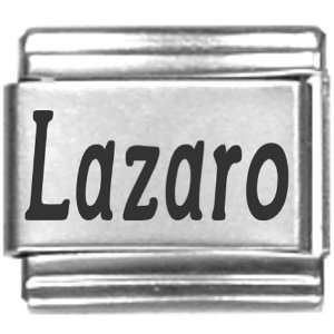  Lazaro Laser Name Italian Charm Link Jewelry