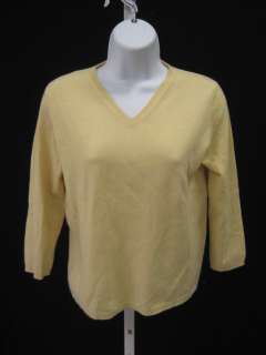 TSE YEllow Cashmere V Neck Sweater Shirt Top Sz XS  