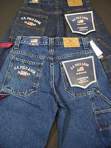 Lot 2 US POLO ASSN Carpenter Jeans Shorts Boys 14 NWT  