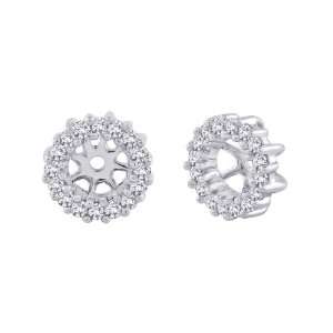   Sterling Silver 1/4 ct. Diamond Earring Jackets Katarina Jewelry