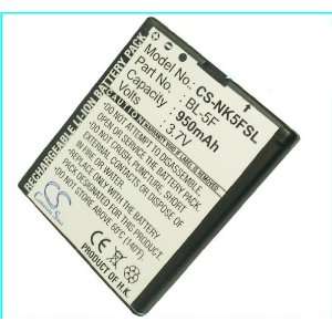  950mAh Battery For Nokia N95, N93, N93i, E65, N96, 6210 