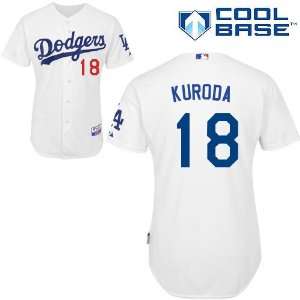  Hiroki Kuroda Los Angeles Dodgers Authentic Home Cool Base 