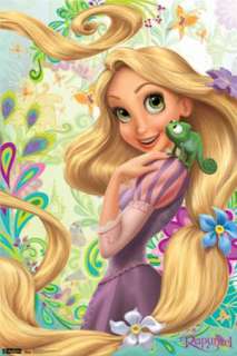 TANGLED MOVIE POSTER ~ RAPUNZEL FROG HAIR 22x34 Disney Princess Mandy 