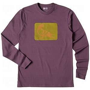  Calle Mens Victor Long Sleeve T Shirts Plum/Lime/X Large 