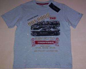 Tommy Hilfiger Blue Hot Rods Trophies Graphic Shirt Boys Size 7 New 