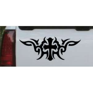  Christian Cross with Tribals Car Window Wall Laptop Decal 