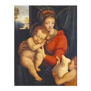   With The Sleeping Child And The Infant Bapt Giclee