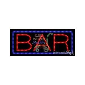 Bar LED Sign 11 inch tall x 27 inch wide x 3.5 inch deep outdoor only 