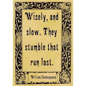    A4 Size Parchment Poster Shakespeare Stumble