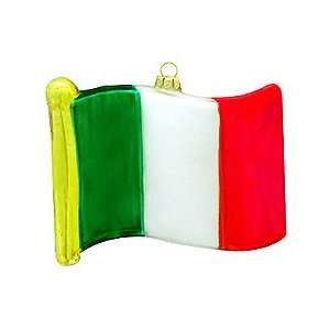  Italy Flag Glass Ornament