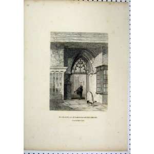  C1880 West Gate Bartholomews Priory Smithfield Print