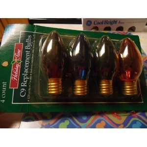 Holiday Time 4 CT C9 Replacement Christmas Light Bulbs   Transparent 