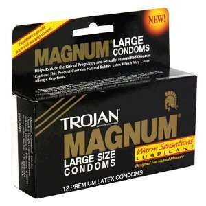 Trojan Magnum Premium Latex Condoms with Warm Sensations 