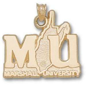   Herd Solid 10K Gold MU State Shaped Pendant