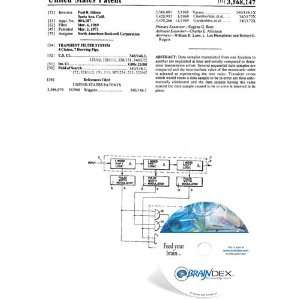  NEW Patent CD for TRANSIENT FILTER SYSTEM 