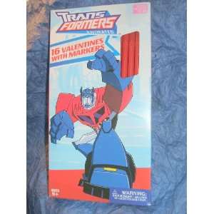 TransFormers Animated 16 Valentines with Markers Toys 