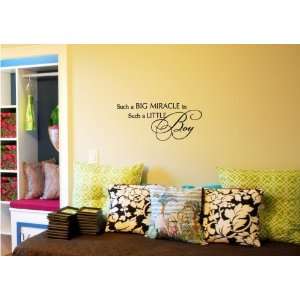 big miracle in such a little boy Vinyl wall art Inspirational quotes 