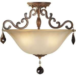   Sienna Traditional / Classic 16.5Wx12.75H Semi Flushmount Ceiling