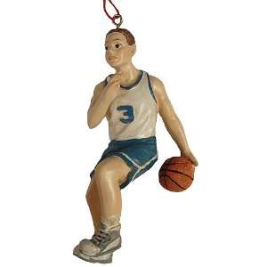  Boy Dribbling Basketball Sports Christmas Ornament