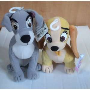    Disney Lady and the Tramp Bean Bag Plush Set of 2 Toys & Games