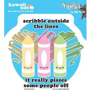  Kawaii Not   Scribble Outside the Lines   Sticker / Decal 